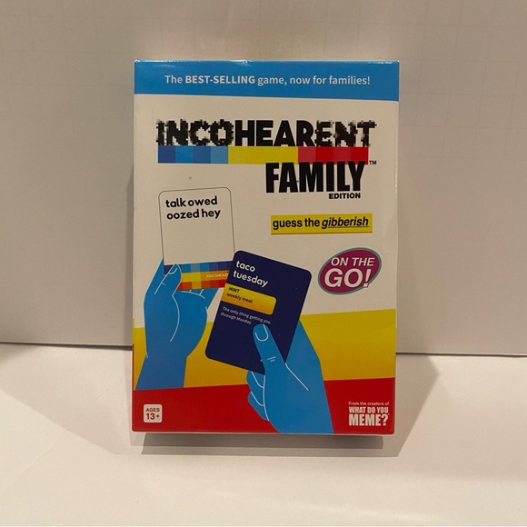 Incohearent Family Edition Card Game - Guess the Gibberish - Fun Game Night NWT - Picture 1 of 8